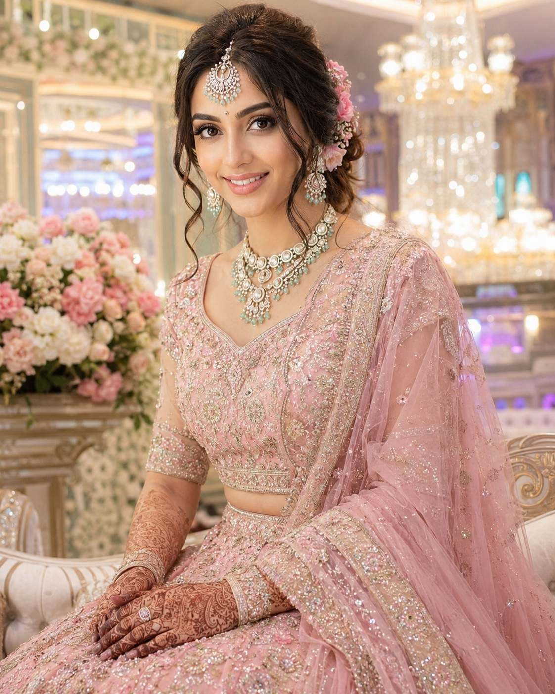 Reception makeup look in Trichy