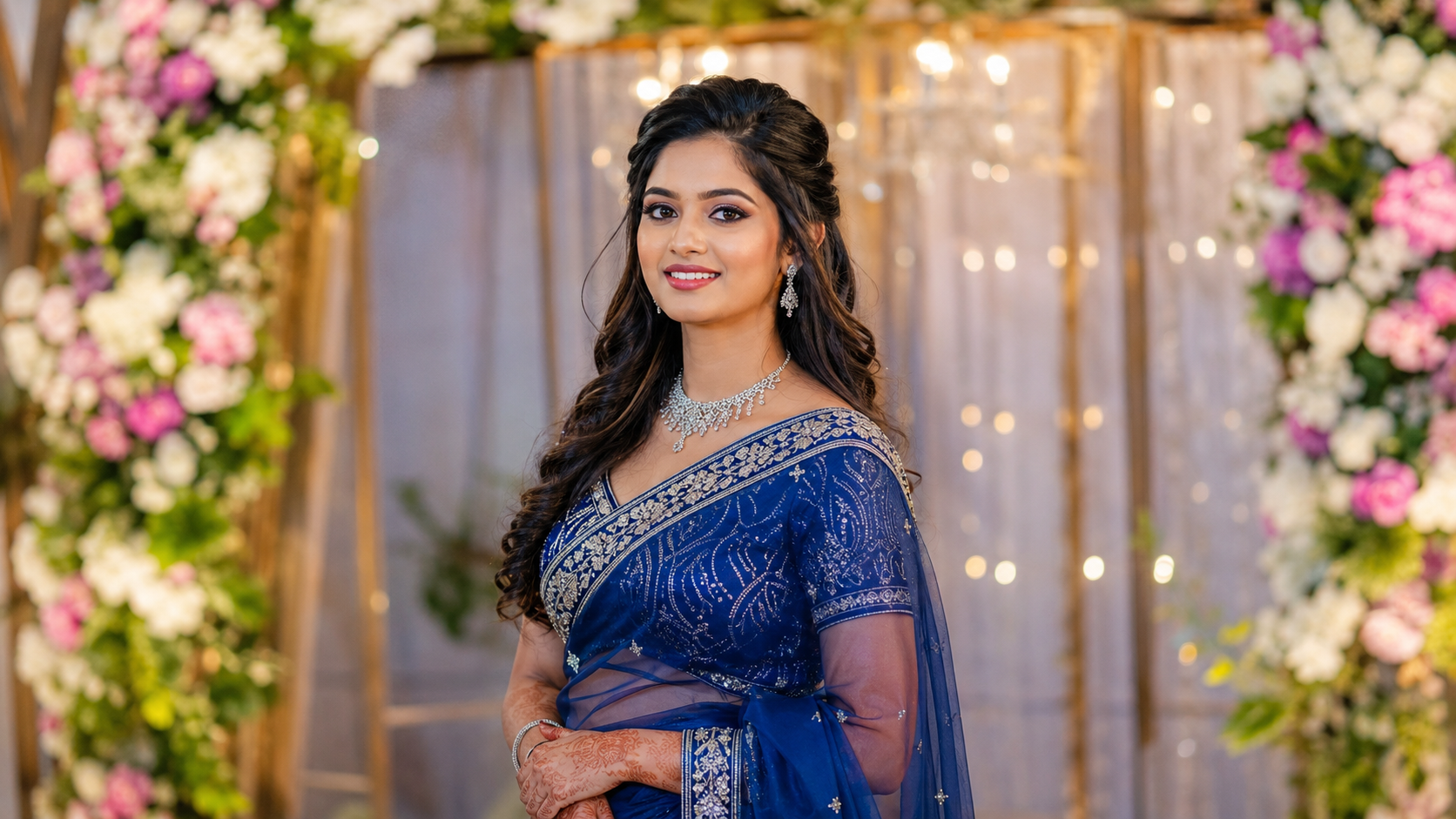 Reception makeup portfolio look in Trichy